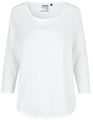Dames T-Shirt Neutral Three Quarter Sleeve Wit